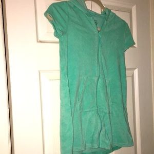 Wonder nation girls 7/8 towel cover up hoodie dress